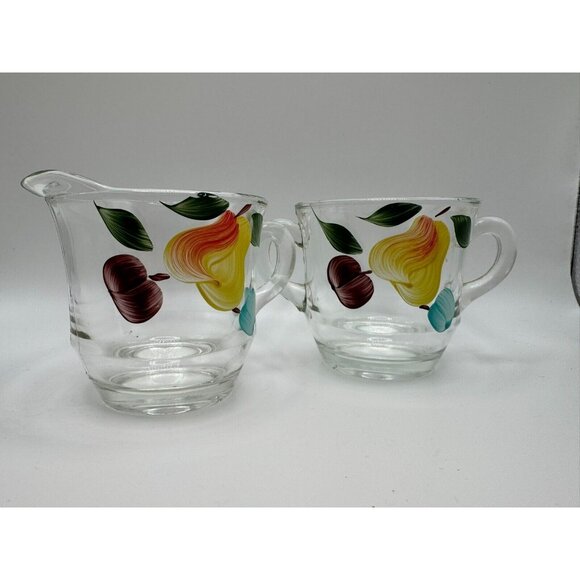 Vintage Bartlett Collins Creamer Sugar Bowl Pear fruit Gay Fad 50’s Vtg - Picture 1 of 6